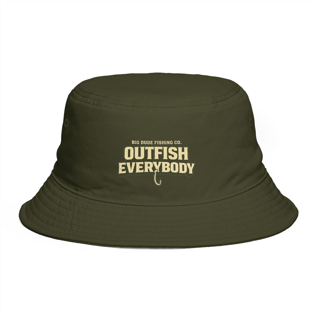 Fishing Bucket Hat – "Outfish Everybody" Outdoor Angler Cap