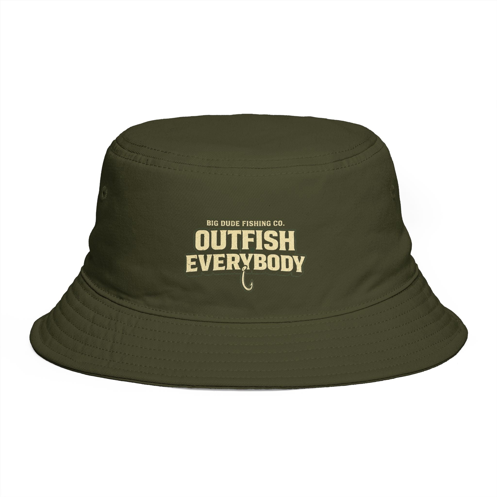 Fishing Bucket Hat – "Outfish Everybody" Outdoor Angler Cap