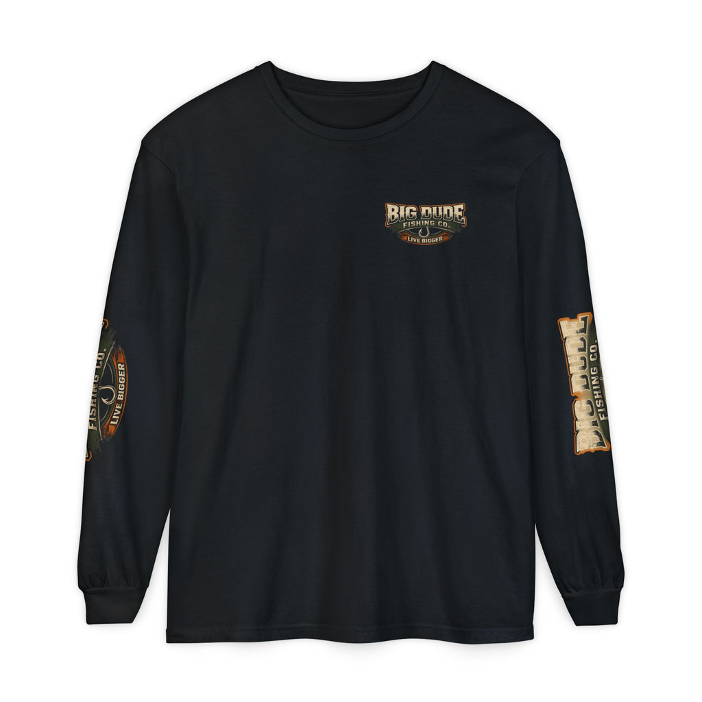 Big Dude Fishing Co. Long Sleeve Tee — Retro Bass Fishing Shirt