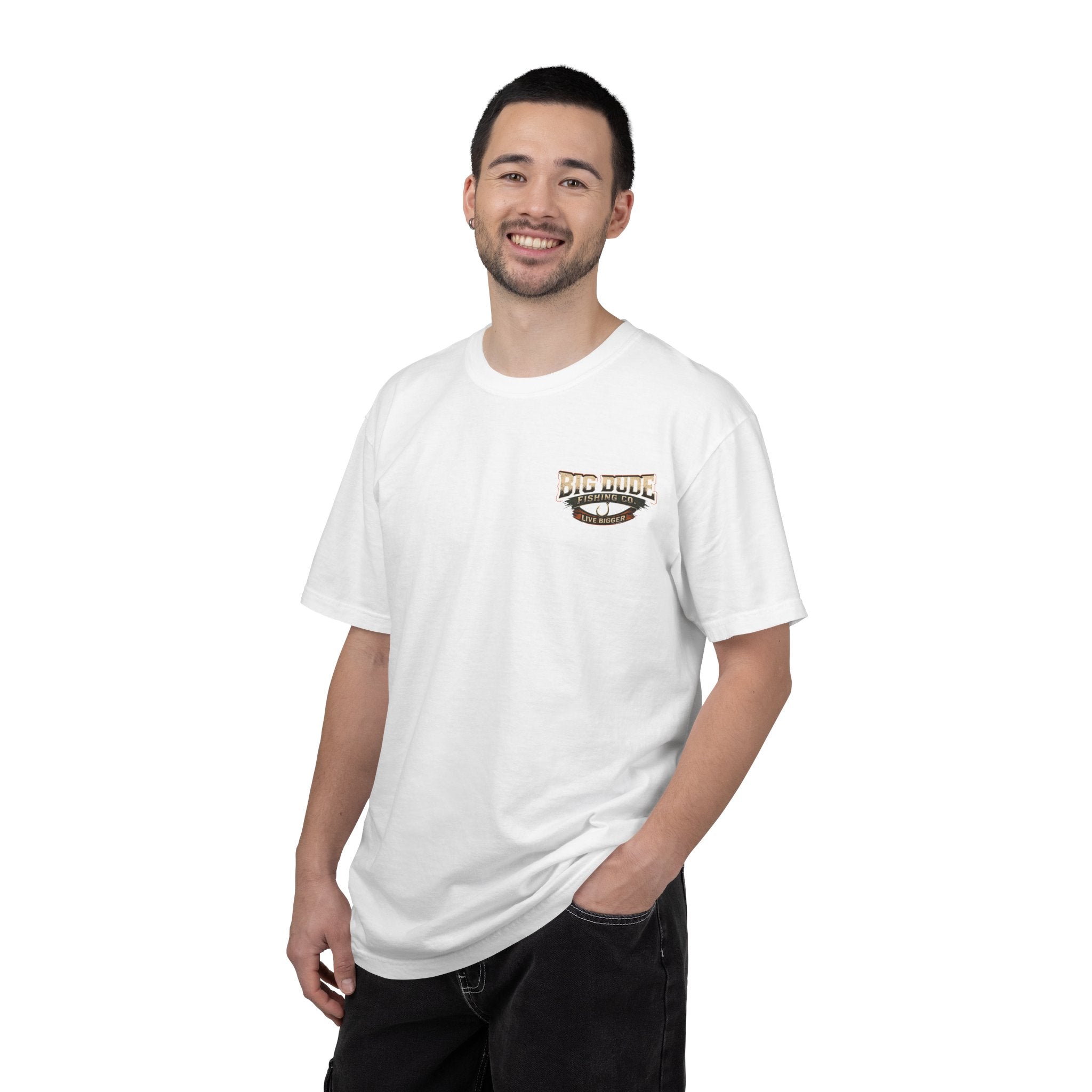 Fishing T-Shirt — "Big Dude Fishing" Graphic Tee