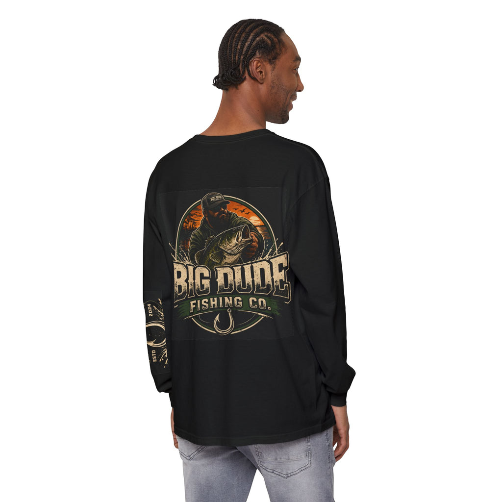 Big Dude Fishing Co. Long Sleeve Tee — Retro Bass Fishing Shirt