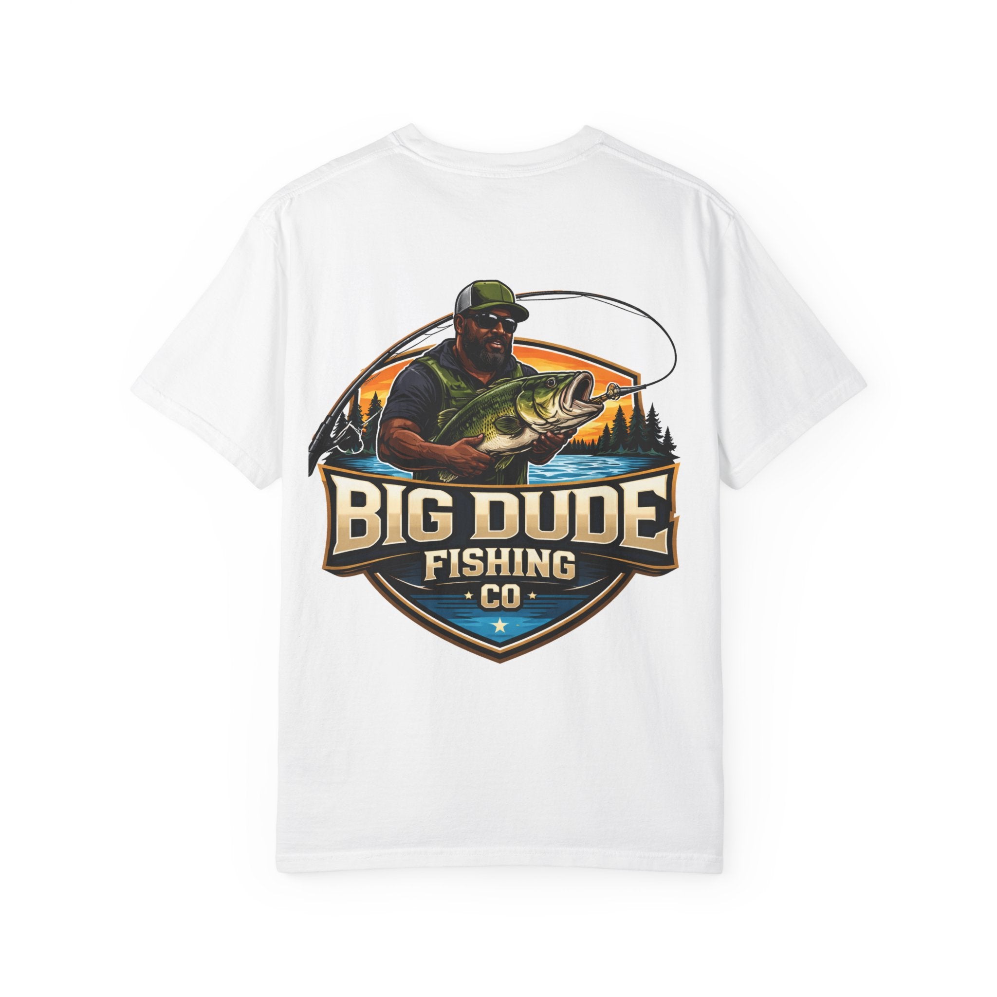 Fishing T-Shirt — "Big Dude Fishing" Graphic Tee