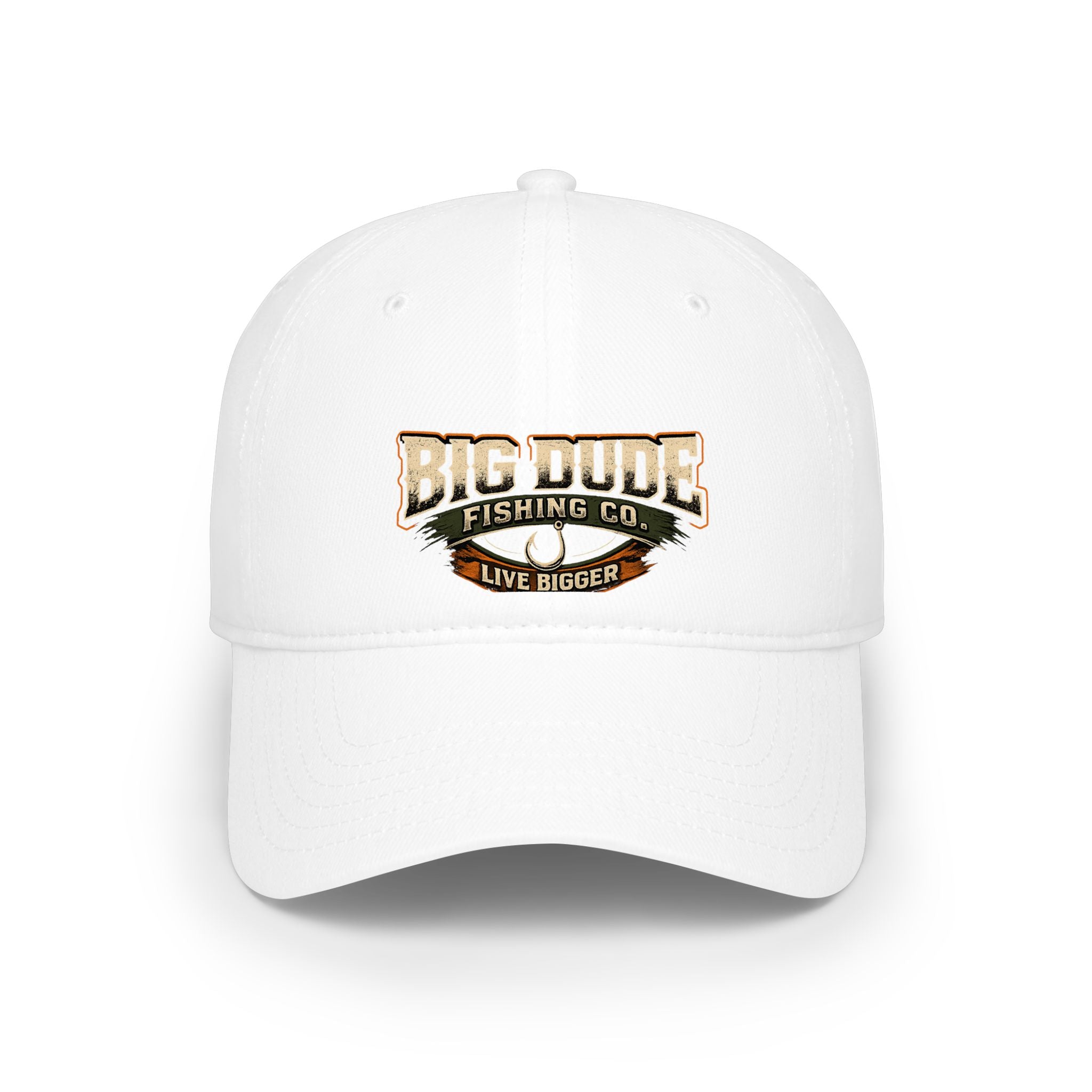 Big Dude Fishing Co. Low Profile Baseball Cap – "Live Bigger" Outdoors Hat