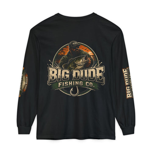 Big Dude Fishing Co. Long Sleeve Tee — Retro Bass Fishing Shirt