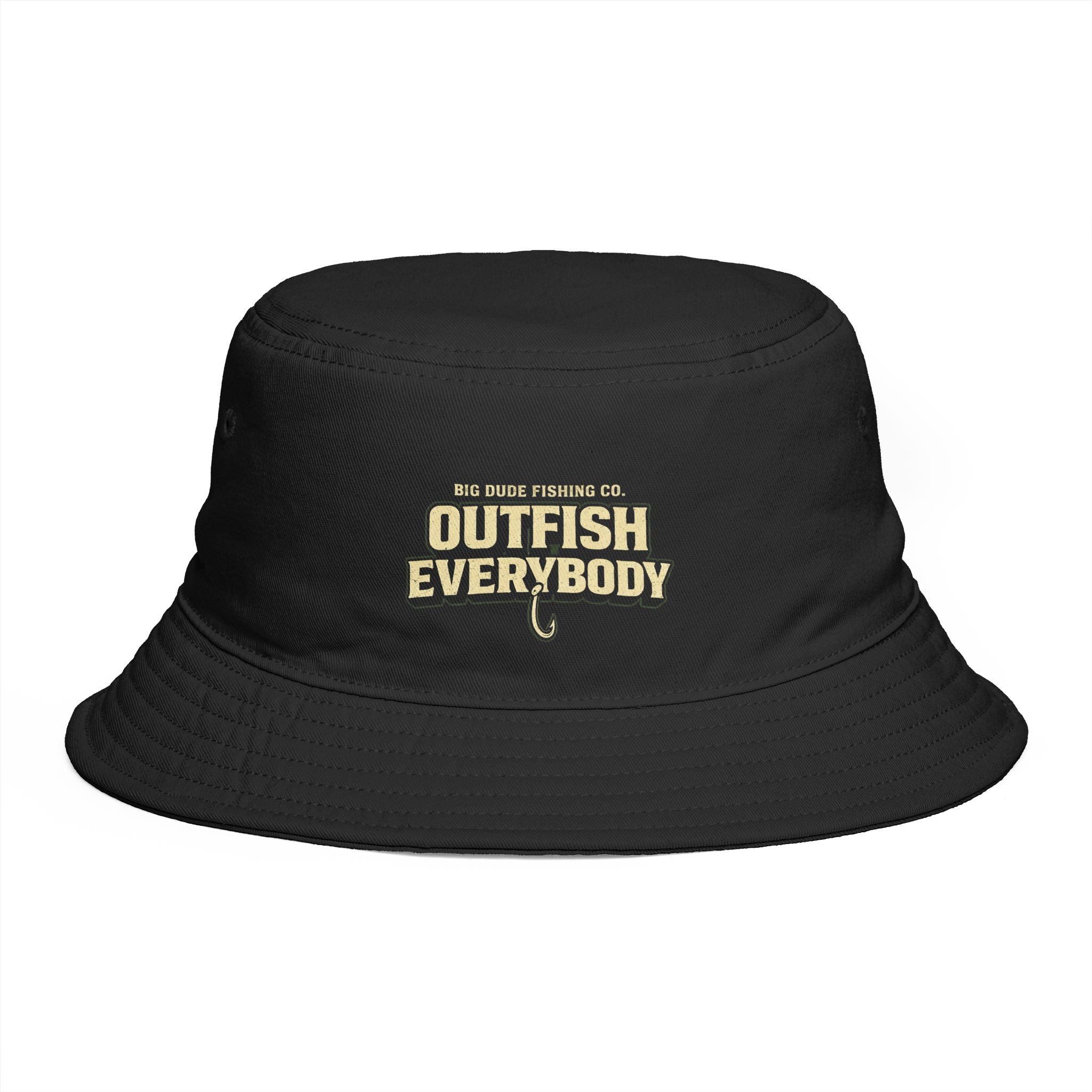 Fishing Bucket Hat – "Outfish Everybody" Outdoor Angler Cap
