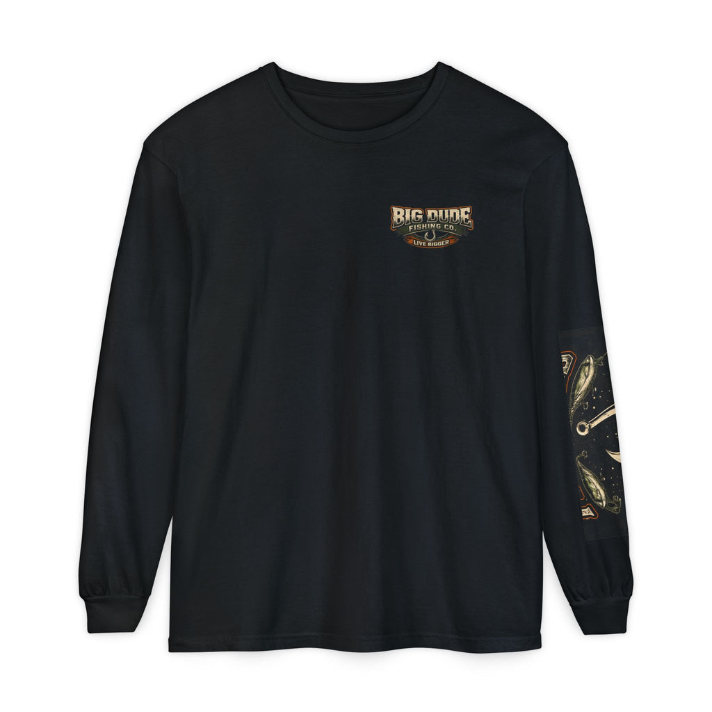 Big Dude Fishing Co. Long Sleeve Tee — Retro Bass Fishing Shirt