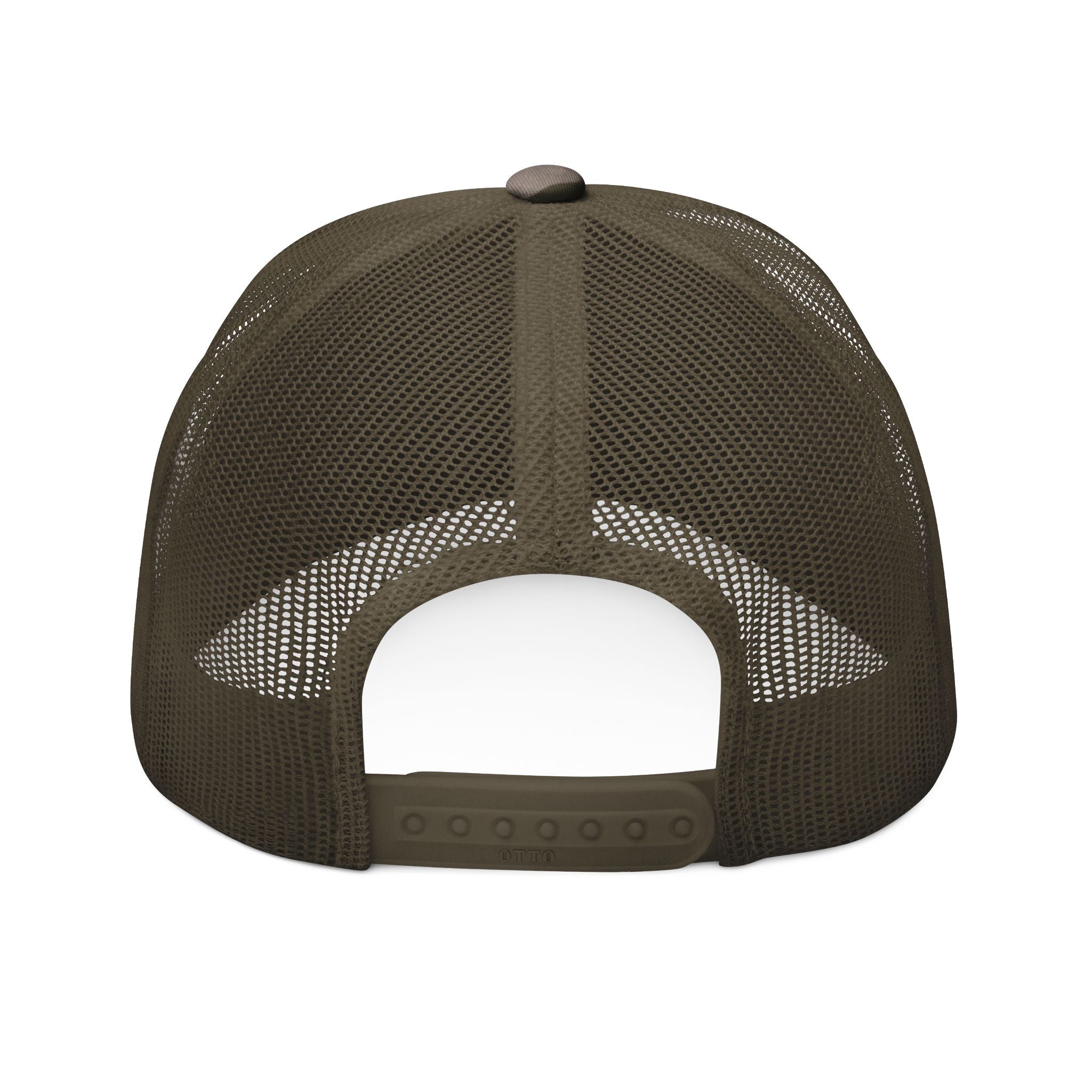 Camo Trucker Hat - Embroidered "Outfish Everybody" Fishing Cap